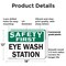 Signmission Eye Wash Station, 18 in W x Rectangle, Plastic OS-2PACK-CL-P-1218-L-20008 - alternate 8
